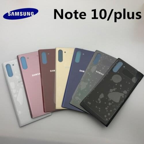 Original Glass For Samsung Galaxy Note 10 N970 Note 10 plus N975 Back Battery Cover Door Rear Housing Case Replacement