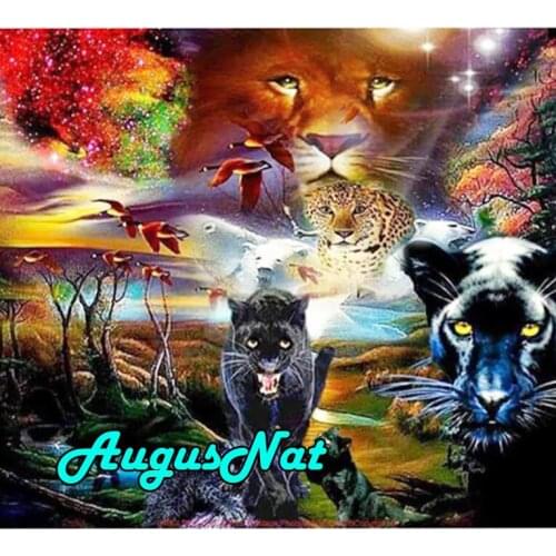 Full square diamond painting panther daimont embroidery 5d diy daimand mosaic picture animals diamant painting by numbers craft