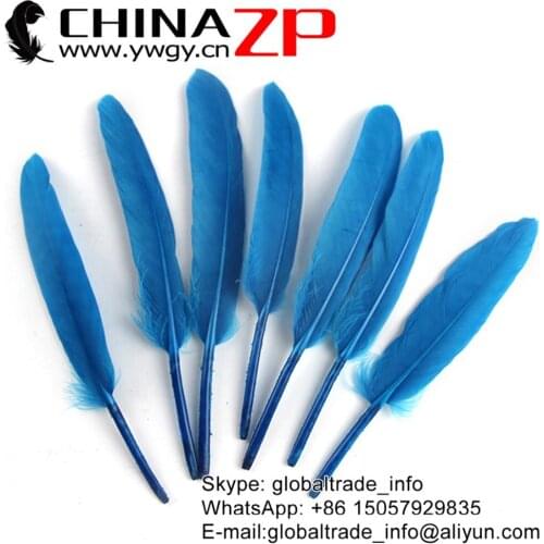 Gold Supplier CHINAZP Factory 100pcs/color/lot Selected Prime Quality Dyed Blue Duck Loose Feathers
