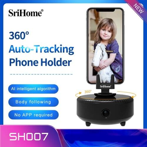 Srihome SH007 360 Degree Face Tracking Gimbal Stabilizer AI Robot Auto Cameraman Phone Holder Auto Motion Smart Follow Bracket