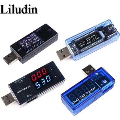 USB Voltmeter Ammeter Current Voltage Tester LCD Digital Display Power Battery Capacity Tester Measurement USB Charge Indicator