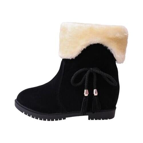 2019 winter plush fashion warm womens New style of cashmere thickening boots shoes flock Soft and comfortable women shoes
