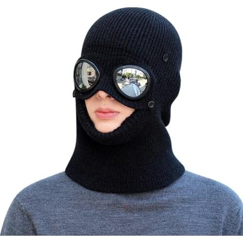 Winter Hat Glasses Skullies Beanies Hats Winter Beanies For Men Women Wool Scarf Caps Balaclava Mask Gorras Bonnet Knitted Hat