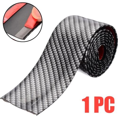 1M*5CM Carbon Fiber Soft Rubber Car Door Sill Protector Edge Guard For KIA For BMW For Audi Accessories