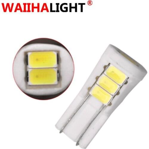 1pcs W5W T10 Ceramic 8 SMD 5630 LED LED 5730 194 168 501 Wedge Side License Plate Light Lamp Wedge Parking Dome Light White