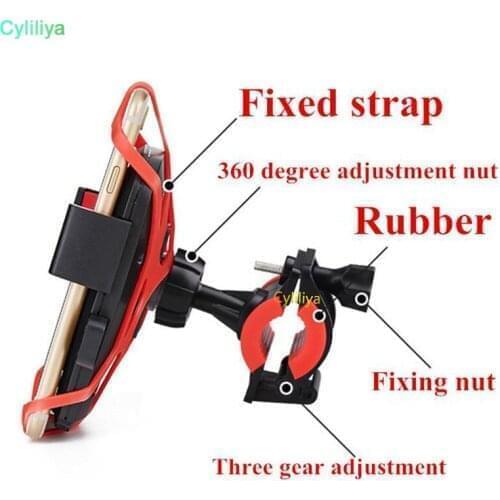 100PCS Bike Holder Bicycle Case for Mobile phone Travel Stand Universal Accessory Plastic Support with 360 Degree Rotatio