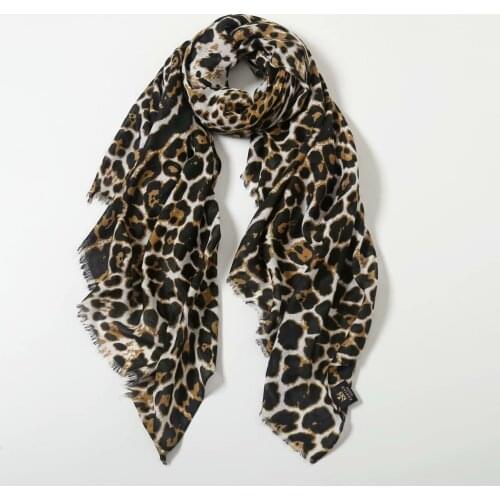 2021 Fashion Newest Leopard Printed Pattern Quality Cotton Scarf Shawls Wraps Hijabs 3Colors 10pcs/lot