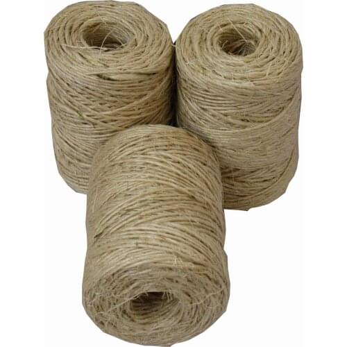 3 Pcs/lot 80M Spool 100% natural sisal twine ,sisal rope, sisal thread used in all kind packing,in home garden