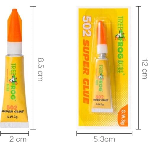 3pcs Liquid Super Glue 502 Instant Strong Bond Leather Cyanoacrylate Adhesive Glue for Wood Rubber Metal Stationery Store