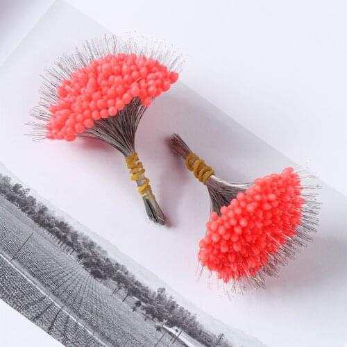 300Pcs/Set Red Space Bean Connector 0.8/1.5/2.5# Silicone Float Anti-Strand Resistance Fish Line Fishing Accessories 3 Sizes