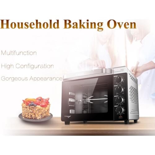 32L 220V Electric Oven Household Automatic Baking Machine for Bread/ Cake Enamel Liner Pizza Oven Multifunction Baker CRTF32K