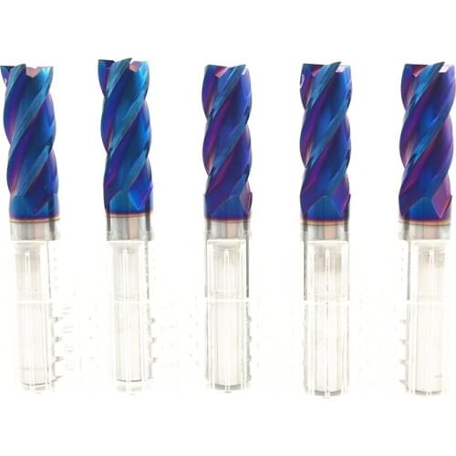 5pcs HRC65 12mm 75L 4Flute D12X30XD12X75L Flat End Mill Solid Carbide Spiral Straight Shank Endmill for Wood CNC Cutter