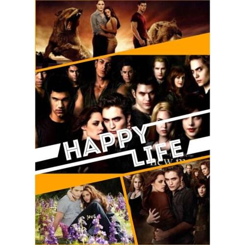 5D DIY Full Round/Square Diamond Painting The Twilight Saga Movie Poster 3D Embroidery Cross Stitch Mosaic Home Decor Art XN1466