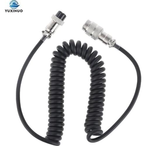 8Pin Coiled Mic Microphone Extension Cable 8 Pin Aviation Male to Female For Yaesu ICOM KENWOOD Radio Walkie Talkie Accessories