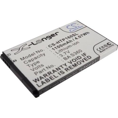 CS 1100mAh/4.07Wh battery for HTC CLIC100,Click,F3188,Mage,Mega 100,Pure,Rome,Rome 100,Smart,Smart F3188,T3333,T5353