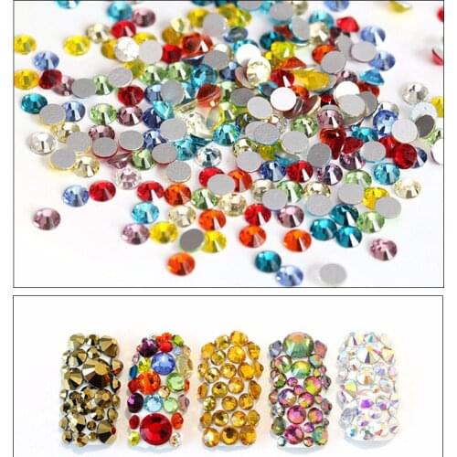 WYSE 1440 pcs / 1 set AB Sequins Mixes for DIY Handcraft Manicure Nail Shaker Card Making Craft Color Collection