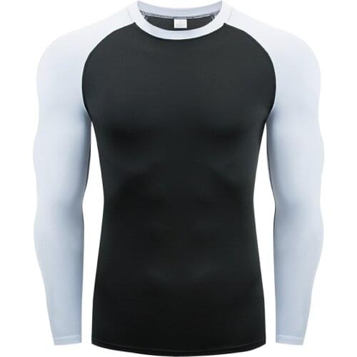 Summe Brand Men Long Sleeve Tshirts Compression shirt Tight Sports Fitness T-shirt Quick Dry polyester Tops Male O-neck Tee Tops