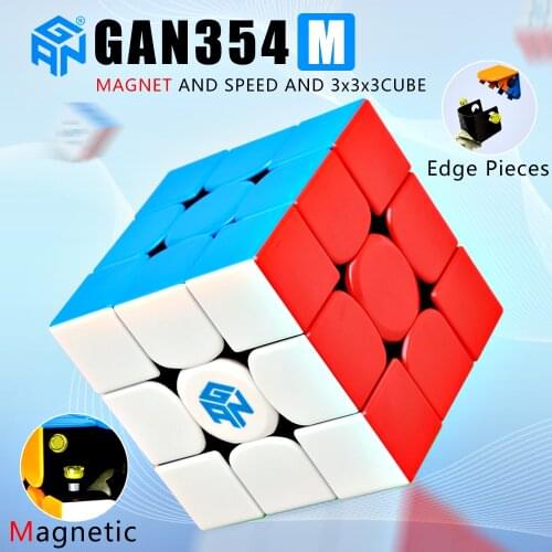 Gan354 M 3x3x3 Magnetic Speed Magic Cube Stickerless Gan 354 Professional Magnets Puzzle Speed gan Cube Educational Toy For Kid