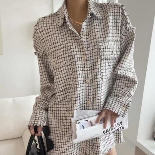 Блузки в клетку Heeylace China At AliExpress