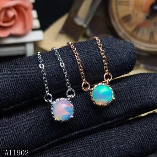 KJJEAXCMY boutique 925 sterling silver inlaid natural gemstone Opa ladies necklace pendant set support inspection