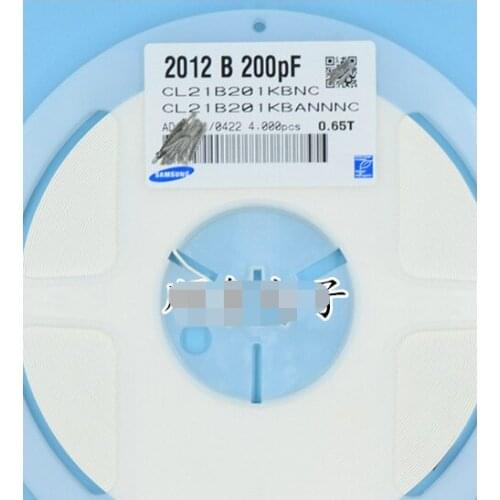 Chip capacitors CL21B203KBANNNC 0805 20nF 50V X7R ±10% CL21B201KBANNNC 0805 200pF 50V X7R ±10