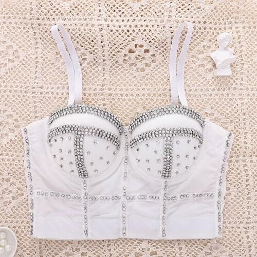 Body sculpting dance bra elastic mesh underwear wear chest pad short umbilical cordless camisole with steel ring crop top women