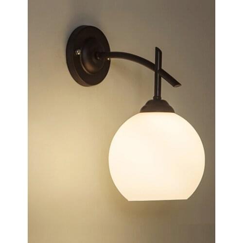 Fashion minimalist white wall lamps European modern spherical glass E27 LED lights for bar&balcony&corridor&porch&stairs TM015