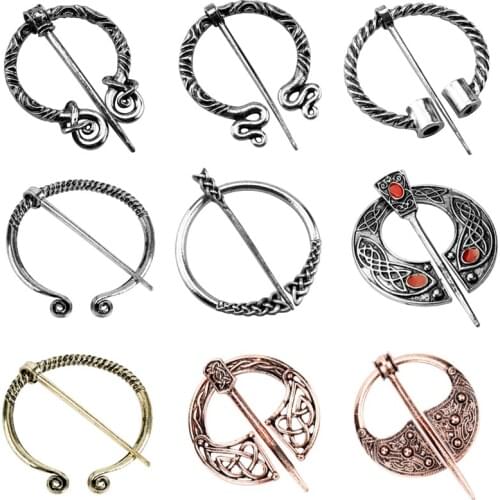 High Quality Norse Viking Brooch Vintage Medieval Nordic Shawl Pins Brooch Accessories Belt Scarf Buckle Coat Cloak Pins Jewelry