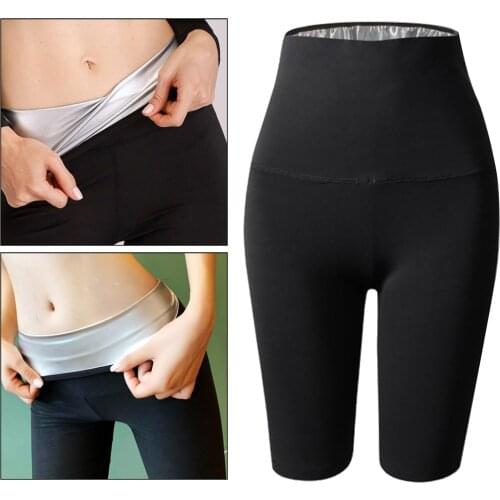 Newly wildhorse Women Sauna Pants Shorts Capri Jogger Legging Sweatpants Workout