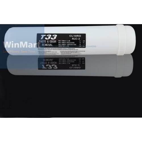 Wholesales Promotion Quick Connect 10 Inch T33 Coconut Carbon for water filter purifier system Ro Reverse Osmosis For Household