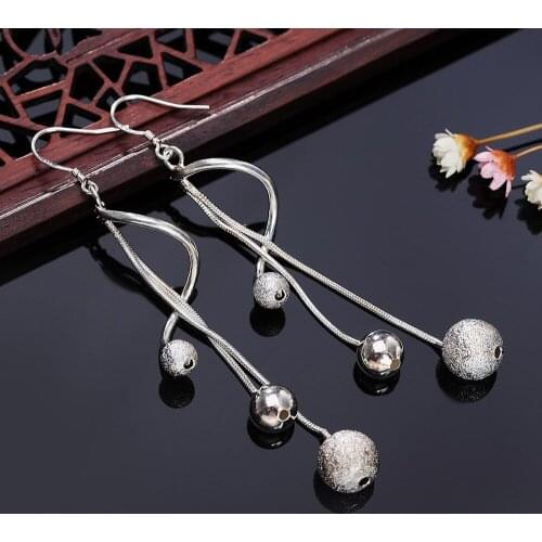 Wholesale fashion 925 Sterling silver jewelry earrings exquisite fashion charm women wedding party cute gift hot sale