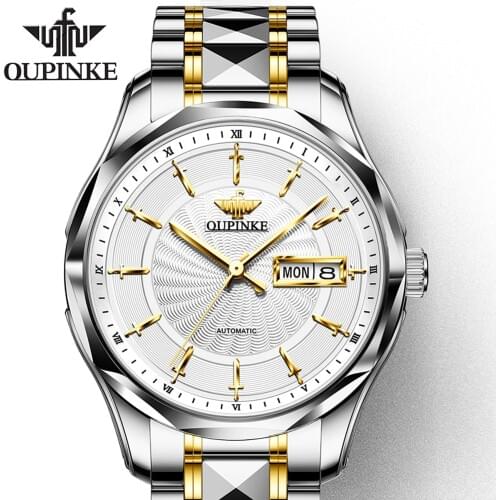 OUPINKE Twelve knight series Automatic Watch Men Business Sapphire Crystal mechanical for Mature male Luxury Wristwatch Watch