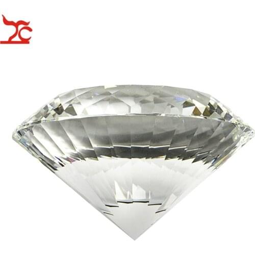Clear Crystal Paperweight Faceted Cut Glass Giant Diamond Jewelry Decor Craft Window Store Nail Art Decor Miniature Accessory