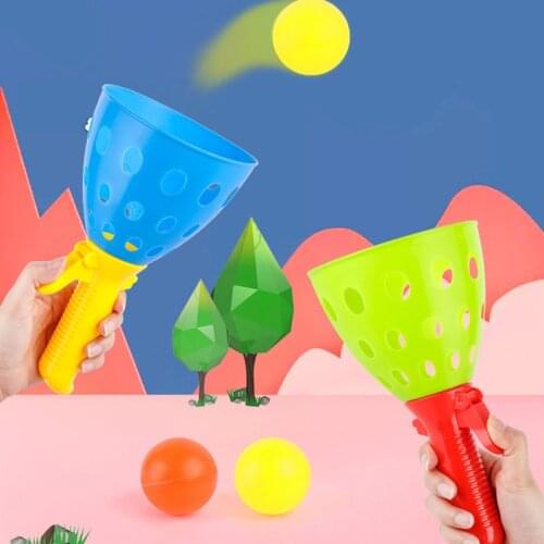 Family Parent-child Interaction Ball Double Catcher Throwing Toy Catapult Throwing Butt Bouncy Ball Docking Balls Kids Toys