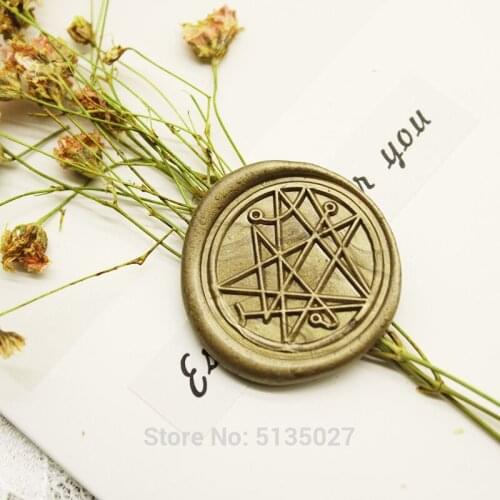 Wax Seal Stamp - Necronomicon Metal Stamp / Wedding Wax Seal Stamp / Sealing Wax Stamp