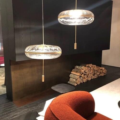 Pumpkin Glass Pendant Lights Modern Nordic Living Room Decor Kitchen Hanging Lamp Art Deco Bar Restaurant Light Fixture