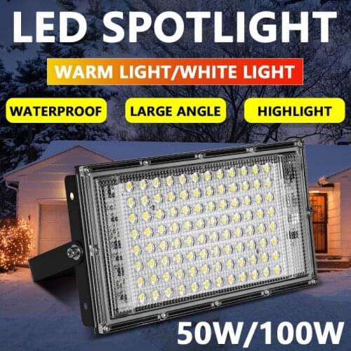 50/100W Led Floodlight AC 180-240V Waterproof Outdoor Lighting LED Reflector Spotlight Projector Streetlight Street Lamp