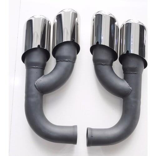 Wotefusi Stainless Steel Exhaust Tail Tip End Long Pipe For Porsche Cayenne V6 2011 2012 2013 2014 [QP1060]