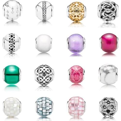 NEW 2021 100% 925 Sterling Silver Green Gem E series Women Fit DIY Original Bracelet Fshion Jewelry Gift