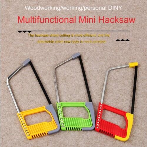 1pc mini hacksaw detachable assembly saw portable hand saw blade gardening small hand saw
