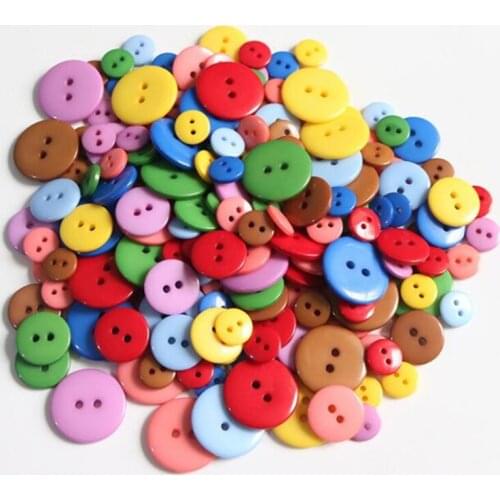 Shirt Buttons 2 Holes Buttons DIY Scrapbooking Kids Garment Dolls Sewing Accessories Craft Decoration Black White Round Button