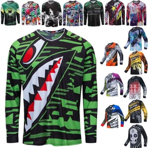 2021 Mountain mtb Bike Jersey Long SLeeve Downhill Jersey Enduro Motocross Jerseys Tops Off Road Cycling Jersey DH Sportswear