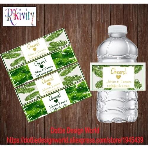 20 Pcs Custom Jungle Forest Safari Birthday Party Water Bottle Labels Candy Bar Wrapper Stickers Baby Shower Wedding Decoration