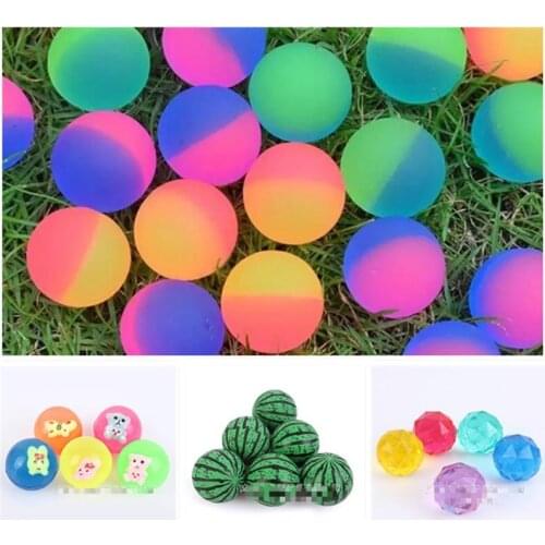 32mm Double Color Luminous Bouncing Balls Glow Intelligent Kids Outdoor Healthy Sports Toys 2021 New Arrive Stress Ball
