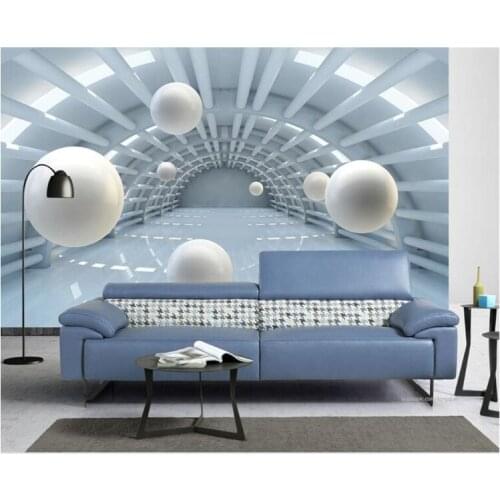 3d Wallpaper for Living Room Home Improvement Modern Wallpaper Background Wall Painting Mural Silk Paper Abstract tunnel space