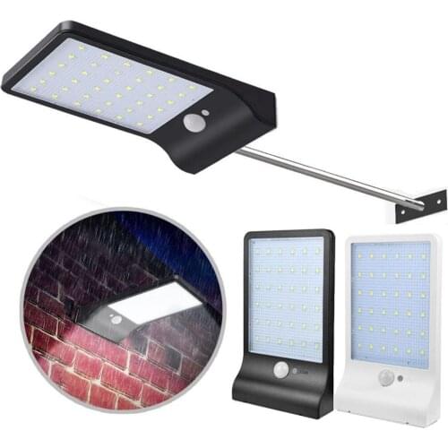 48 LED Solar Light PIR Motion Sensor Waterproof Outdoor Street Garden Wall Fence Lamp Super Bright Solar Lamp With Mounting Pole