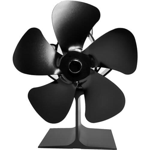 5 Blades Fireplace Fan Quiet Safe Wood Burning Stove Heat Powered Efficient Heat Distribution Home Fireplace Eco Wood Stove Fan
