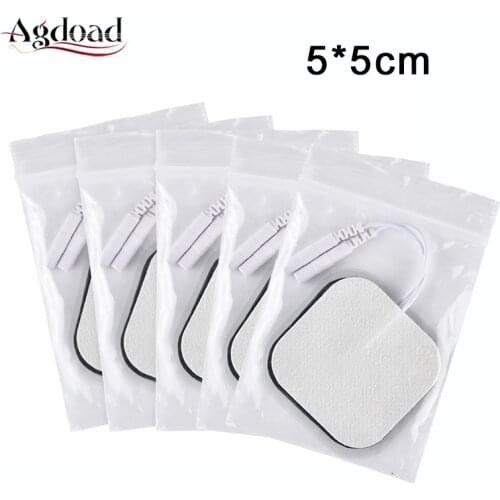 5x5cm Electric Muscle Stimulator Electrode Pads Non-woven Fabric Self Adhesive Replacement Pad for Tens Digital Therapy Machine