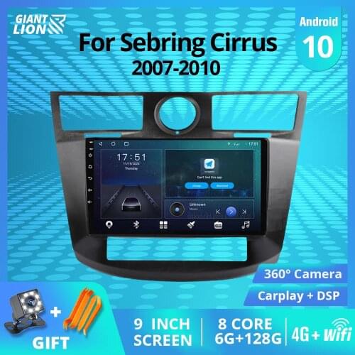 2DIN Android10.0 Car Radio For Chrysler Sebring Cirrus 2007-2010 Auto Radio GPS Navigation Stereo Receiver Car Multimedia Player