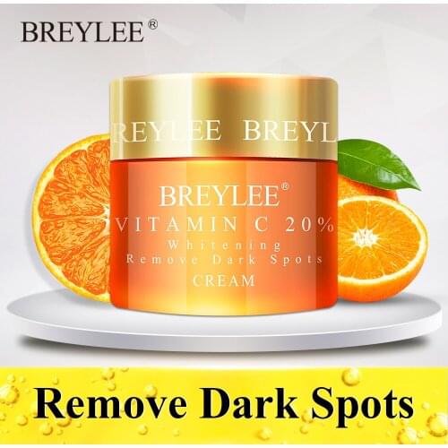 Breylee Vitamin C 20% Vc Whitening Facial Cream Repair Fade Freckles Remove Dark Spots Melanin Remover Brightening Face Care